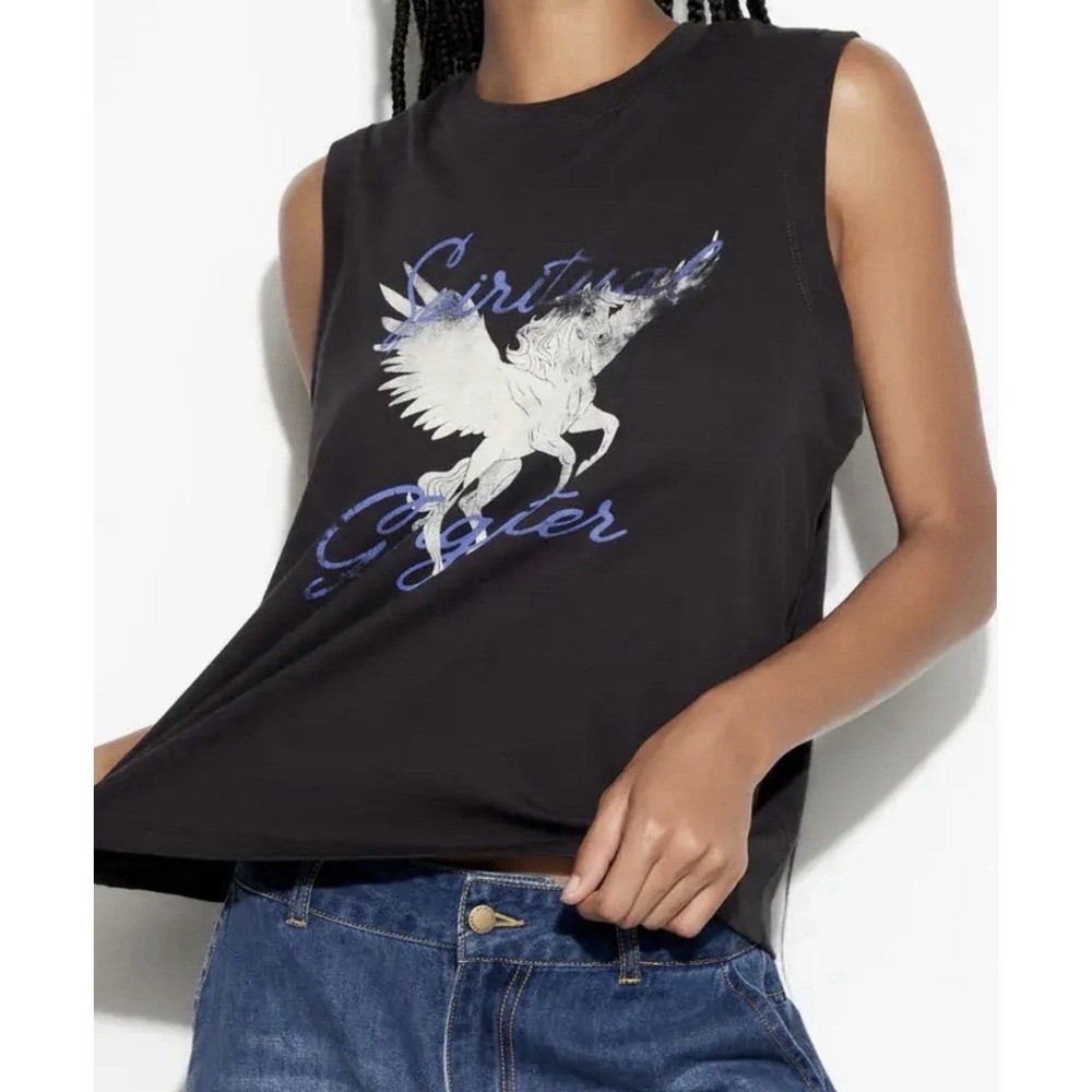 NWT Spiritual Gangster Pegasus Bowery Tank Size S Small Black